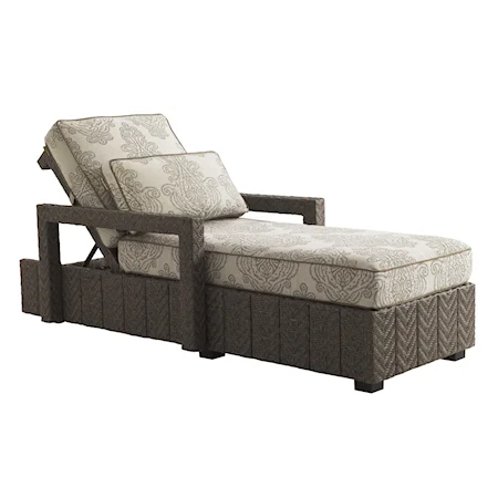 Contemporary Adjustable Chaise Lounge with Cushion
